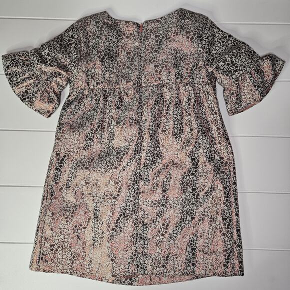 Gymboree Holiday Party Dress Shimmer Pink Bronze Stars 2T - Picture 5 of 6